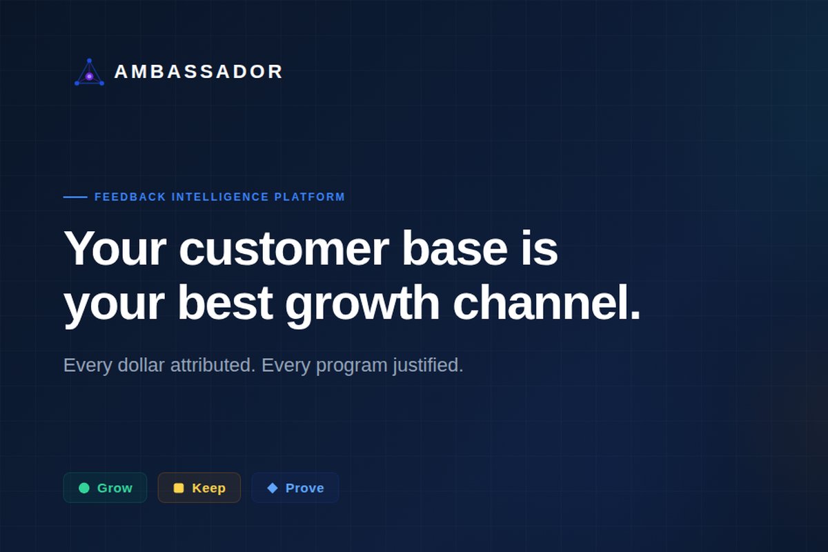 Ambassador: A SaaS platform in 60 seconds